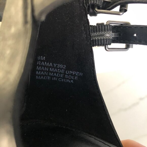 Mia Shoes Rama Colorful Stitched Black Heels Sz 9 - Picture 10 of 11